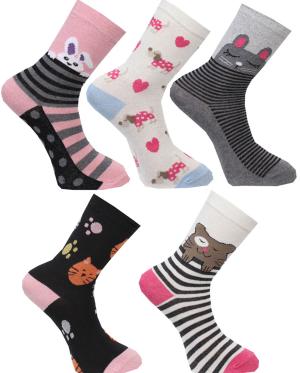 Roliga Strumpor till henne - Djurmotiv (5-pack)